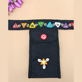 Triangle Mirror Waist Belt With Mobile Pouch