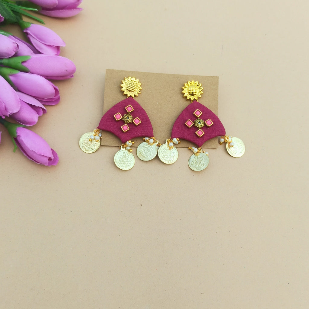 Mehroon Maya Earrings