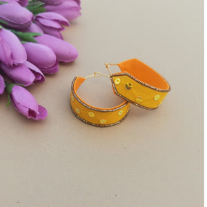 Yellow Hoop Earrings