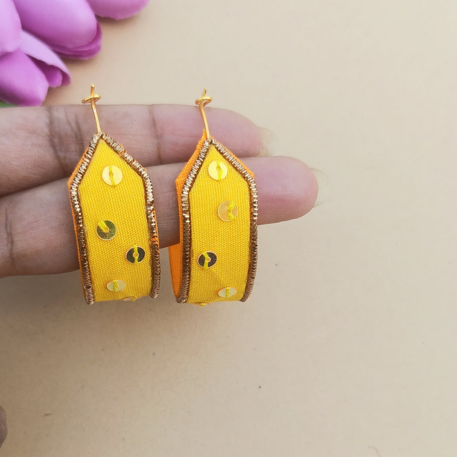 Yellow Hoop Earrings