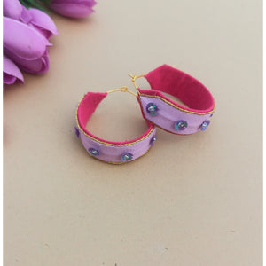 Pink Hoop Earrings