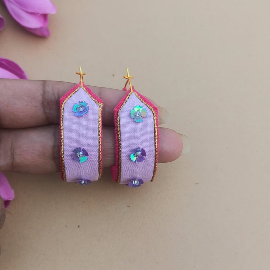 Pink Hoop Earrings