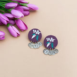 Purple Charm Earrings