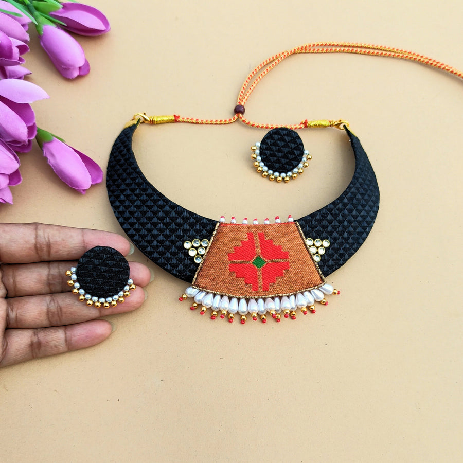 Black Copper Zari Khun Choker