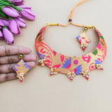 Pink Paithani Choker