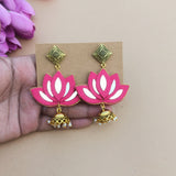 Pink Lotus Jhumka