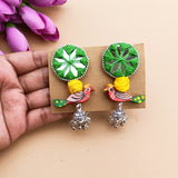 Peacock Mirror Earrings