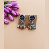 Multicolour Oxidised Jhumka