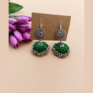 Green Khun Jhumka Earrings