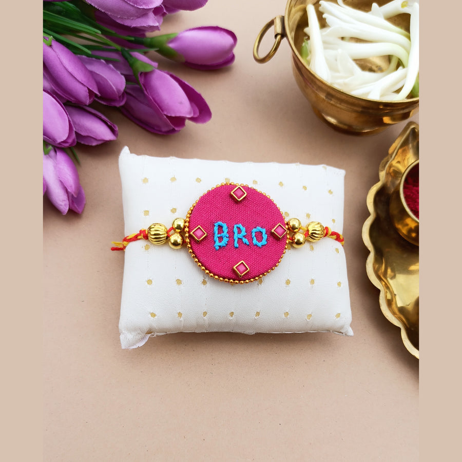 Bro Embroidered Rakhi