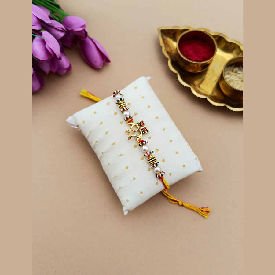OM beaded Rakhi