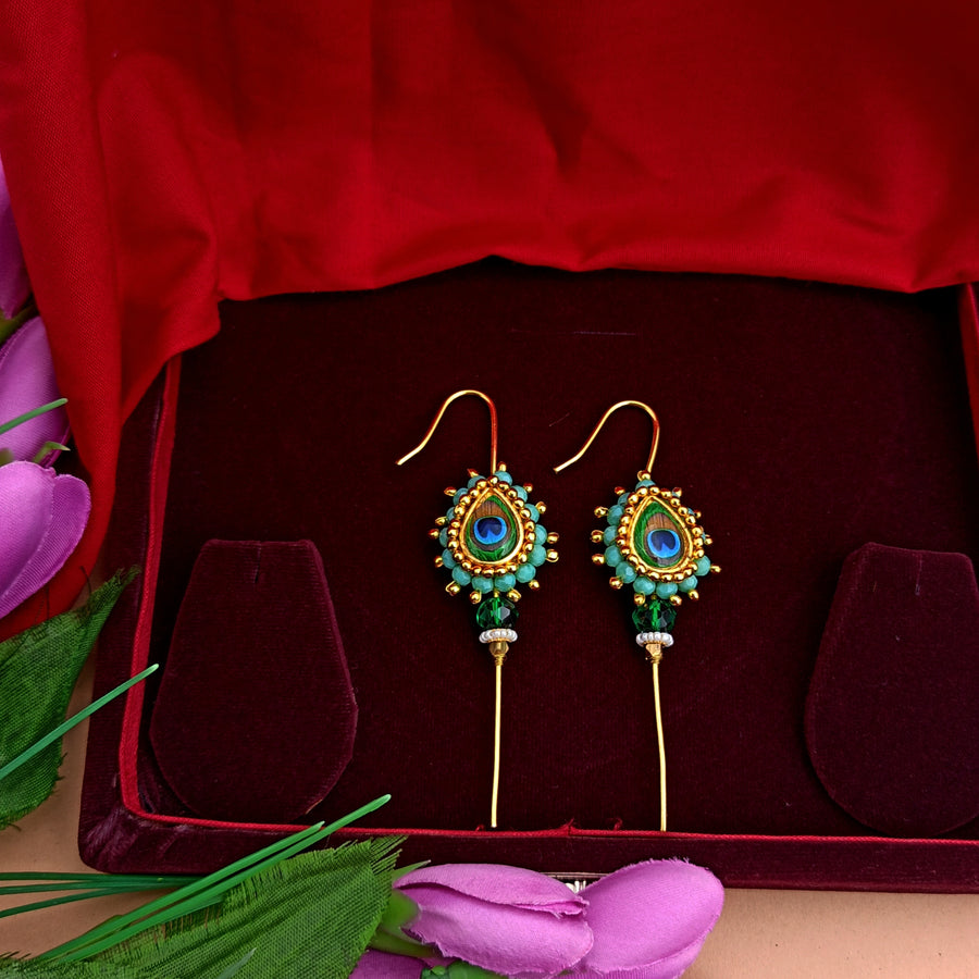 मोरपंख कर्णफुले ( Earcuffs )
