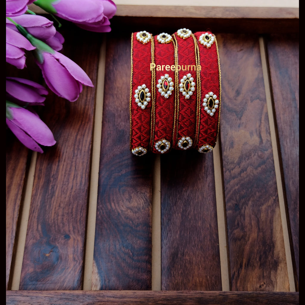 Red Khun Bangles Set
