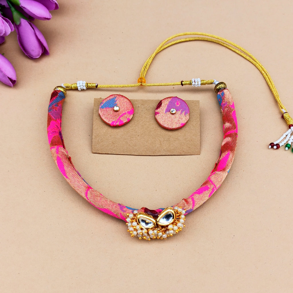 Pink Paithani Thushi