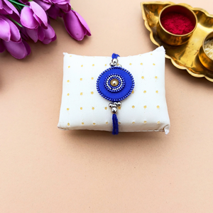 Blue Handmade Fabric Rakhi