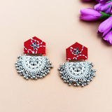 Fabric Chandbali Earrings