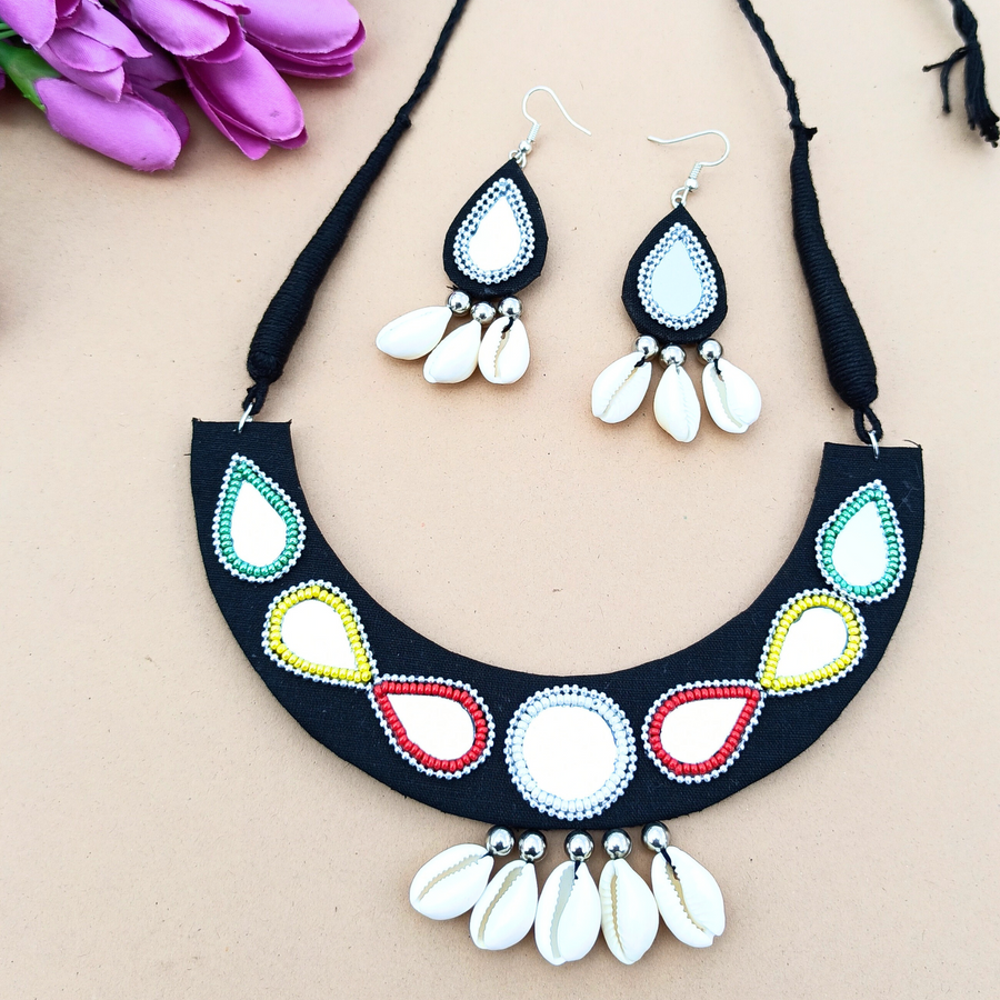 Cowrie Darpan Necklace