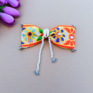Small Embroidery Bow Hairclip