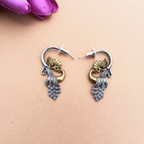 Peacock Dual tone Earrings