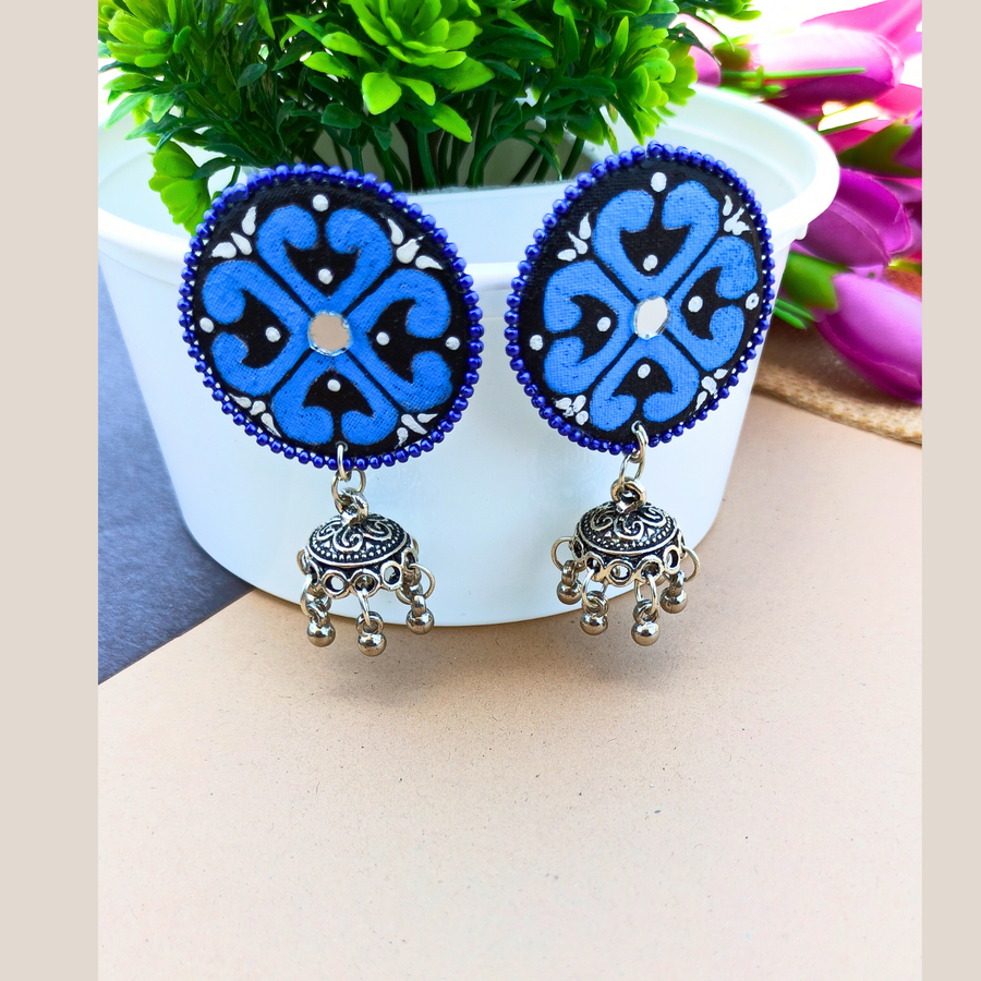 Hand-painted Mandala Jhumka