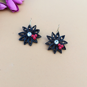 Black Quilling Flower Hanging