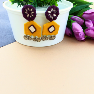 Yellow Mirror Earrings
