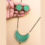 Green Chandrakor Mangalsutra