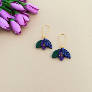 Indigo Bloom Khun earrings