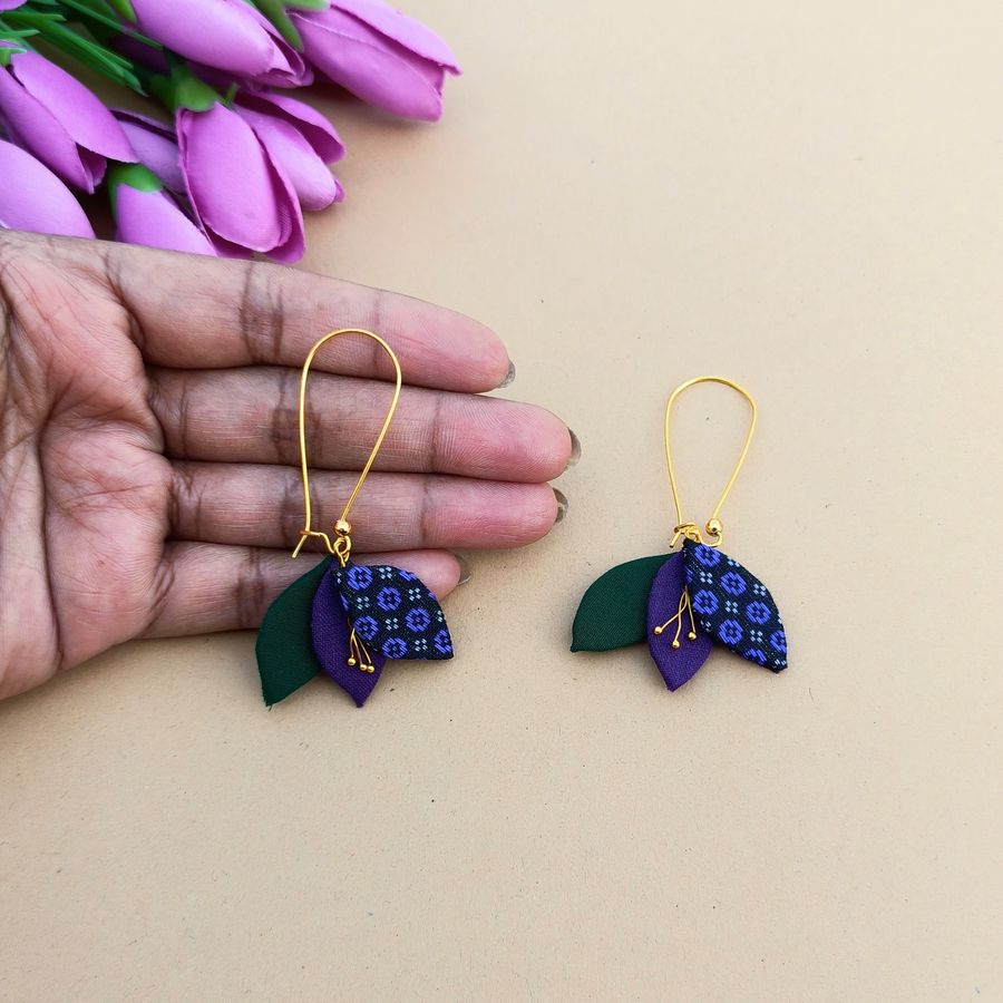 Indigo Bloom Khun earrings