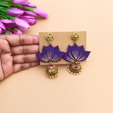 Purple Lotus Jhumka