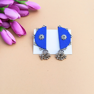 Blue oxidised Jhumka