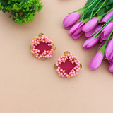 Magenta Fabric Lorial Earrings