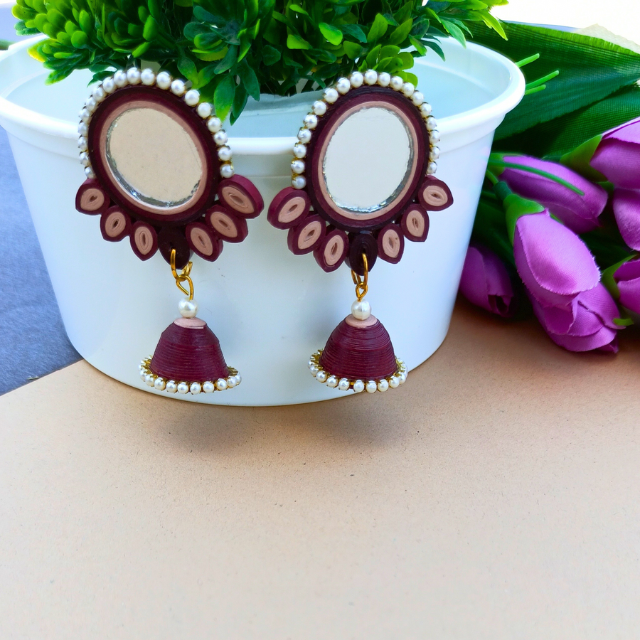 Paper Quilled Elegance Jhumka