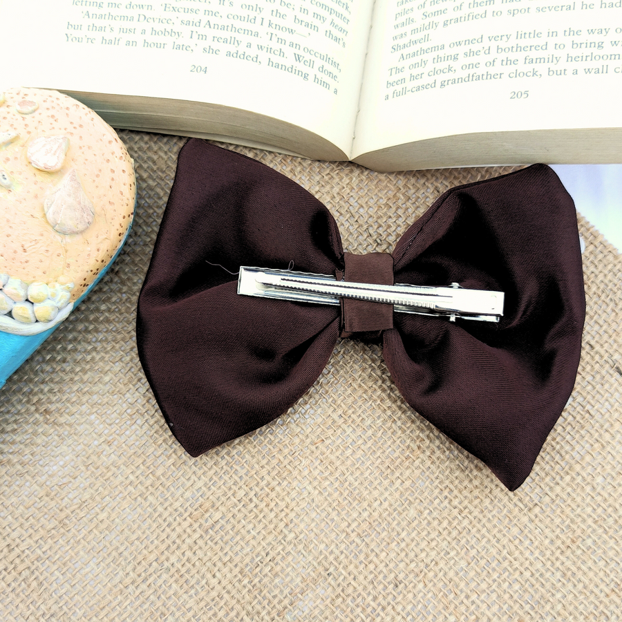 Brown Bow Hair Clip