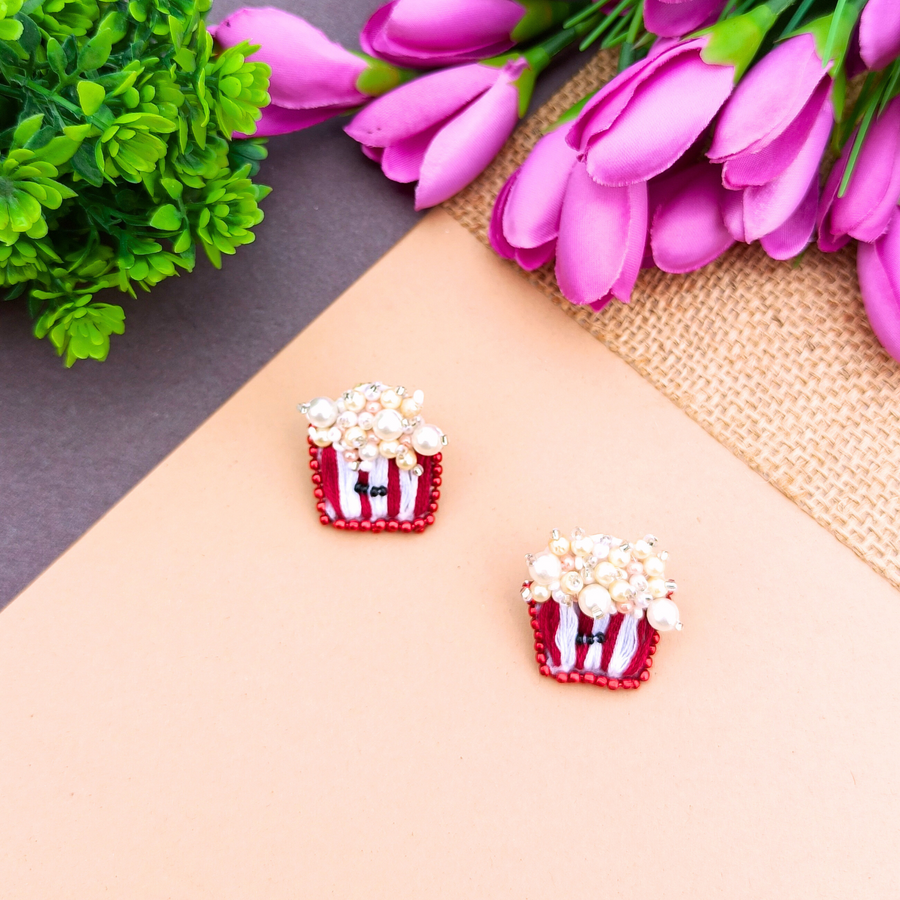 Pop-Corn Beaded Earrings