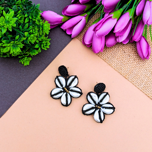 Flower Beaded Earrings