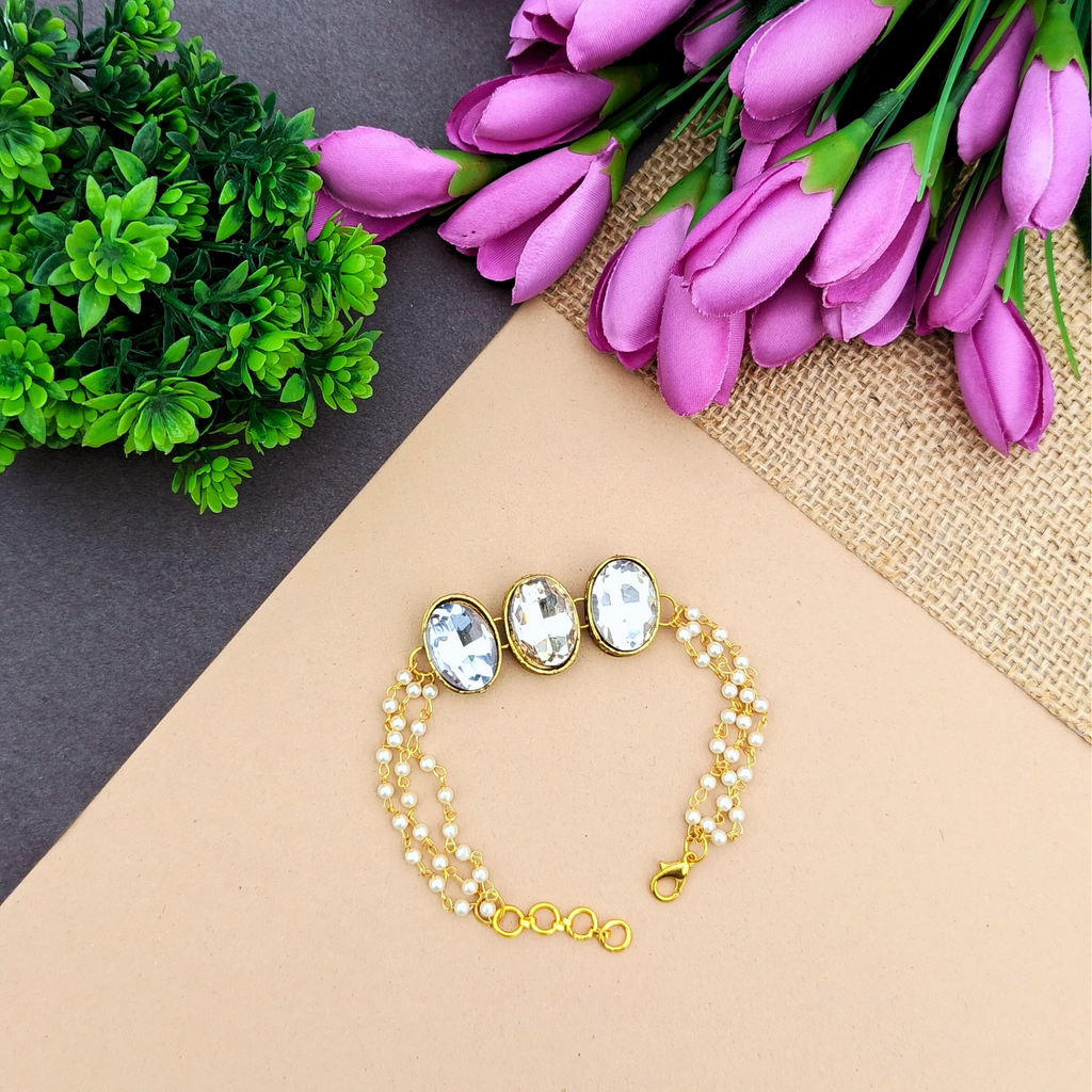 Kundan Pearl Bracelet