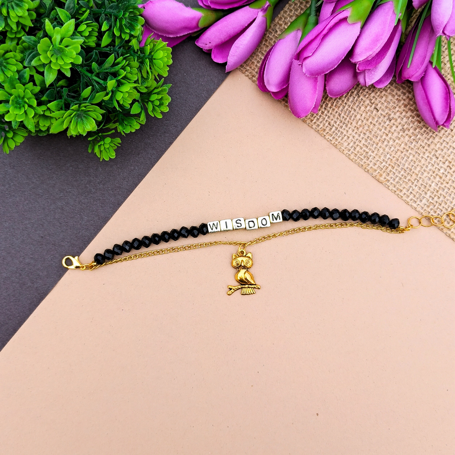 Beaded Owl Bracelet