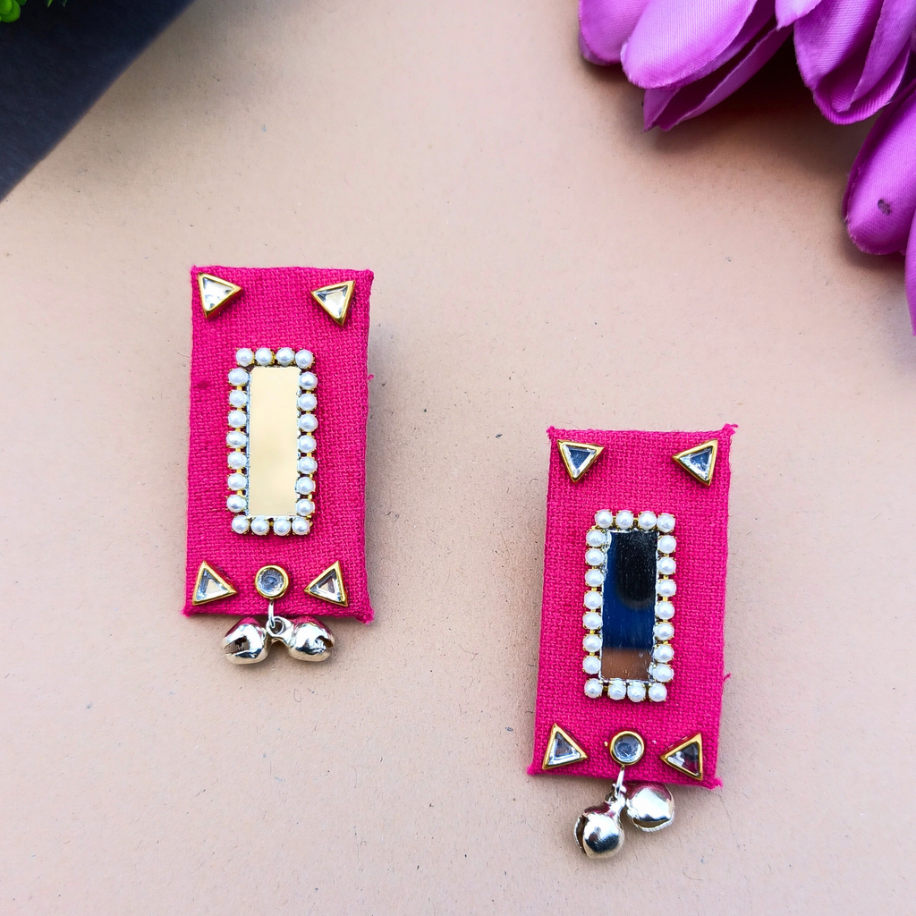 Mirror Ghungroo Earrings