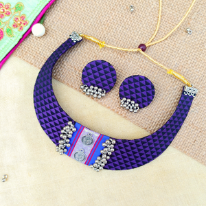 Purple Khun Oxidised Choker