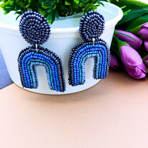 Rainbow Arch Beaded Earrings