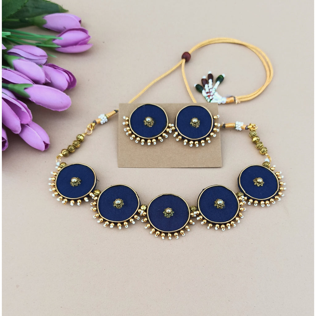 Navy Blue Komalika Necklace