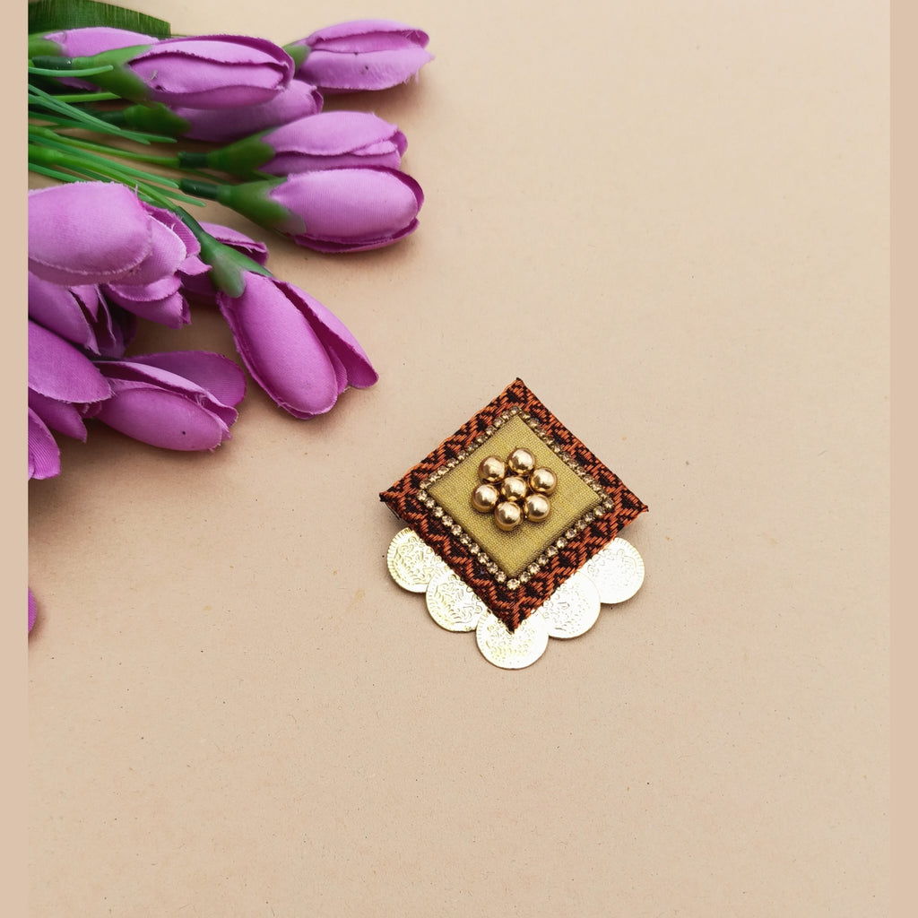 Brown Khun Brooch