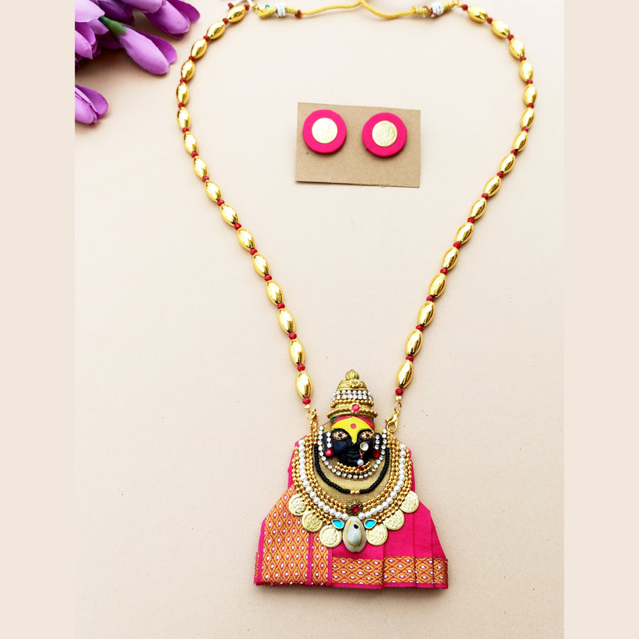 Pink Tulajabhavani Necklace