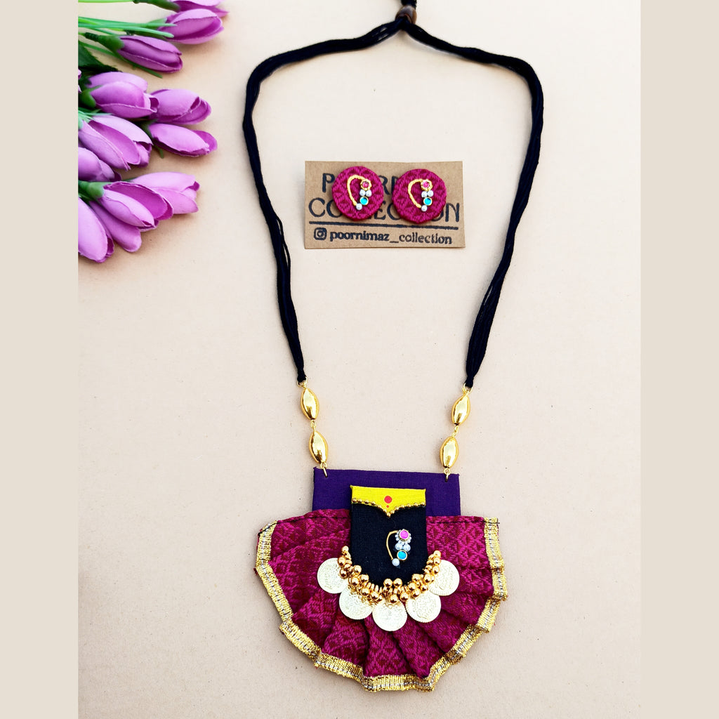 Pink Mahalaxmi Necklace
