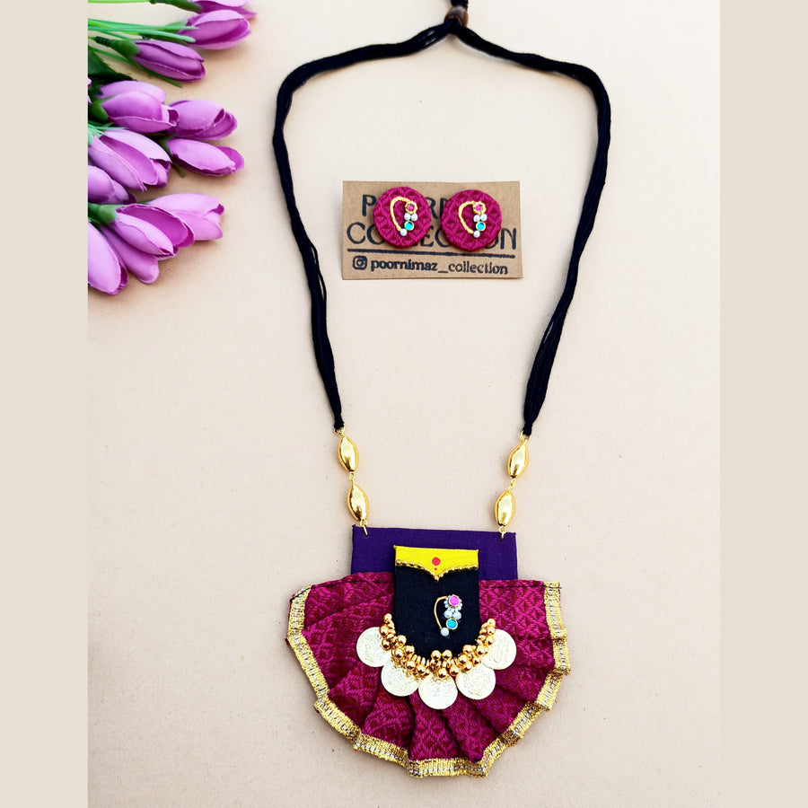 Pink Mahalaxmi Necklace