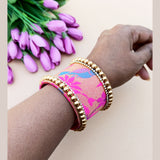 Pink Paithani Handcuff