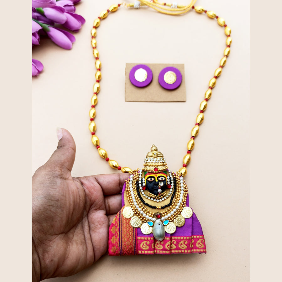 Purple Tuljabhavani Necklace
