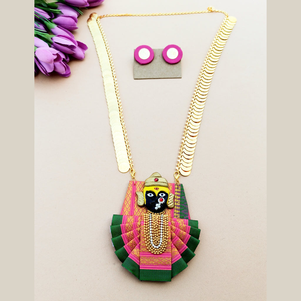 Pink Mahalaxmi Necklace