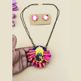 Pink Paithani Short Devi Mangalsutra